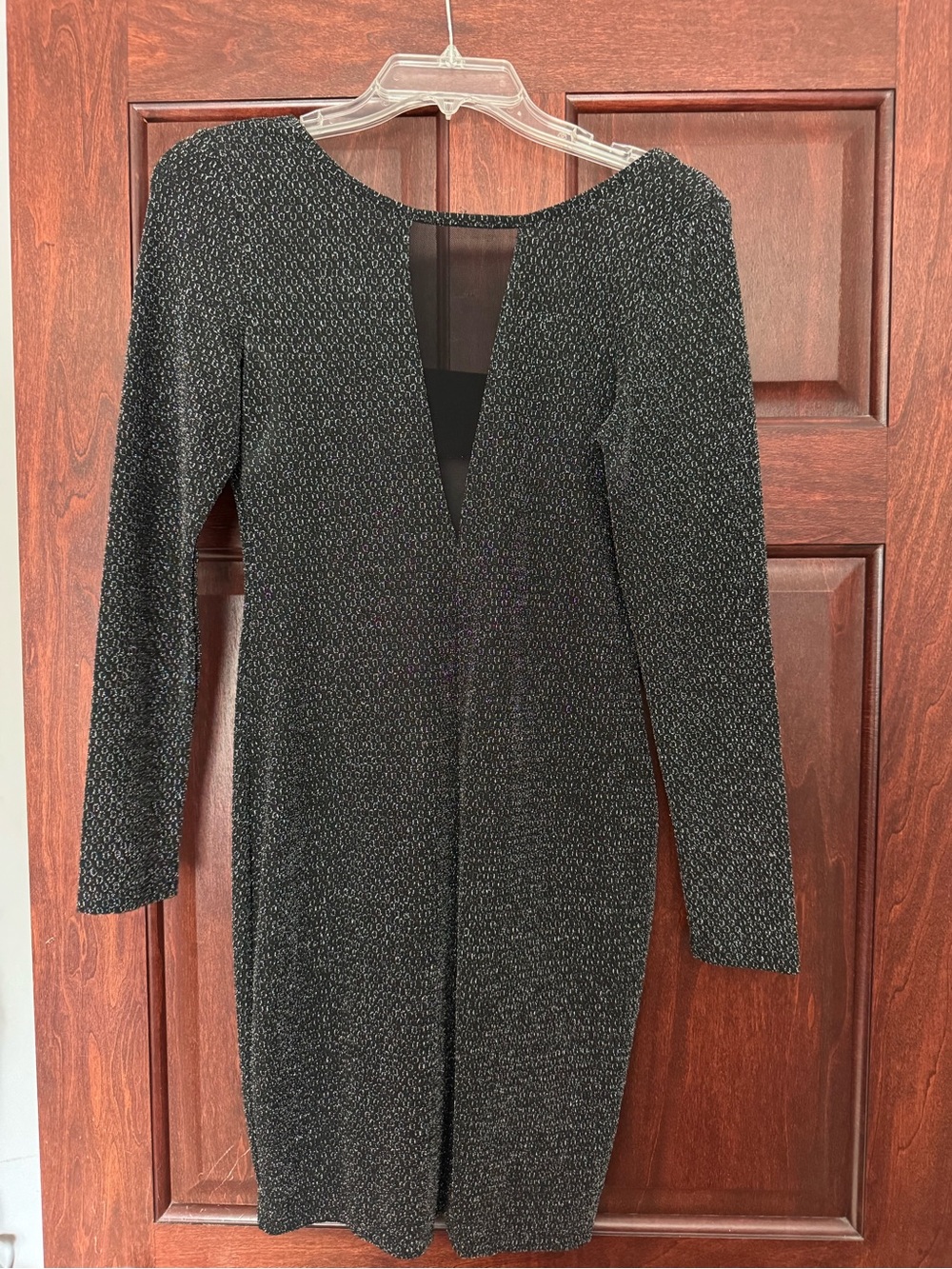 Emerald Sundae Black Silver Sparkle Cocktail Dress